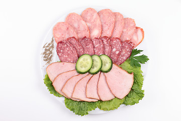 Image showing various meat with papper on dish