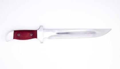 Image showing hunter combat hand made knife isolated