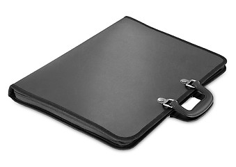 Image showing Black briefcase isolated on a white background