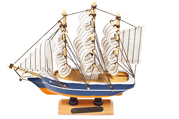 Image showing toy ship isolated on a white