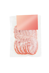 Image showing sliced meat packaged
