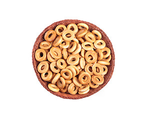 Image showing small bagels in basket