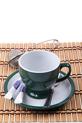 Image showing cup of green tea