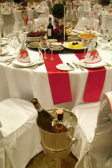 Image showing Party table with food