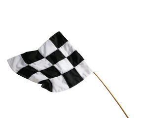 Image showing Checkered Flag isolated on the white