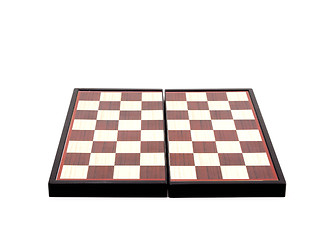 Image showing Checkered board on white