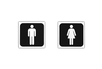 Image showing Toilet Sign isolated on the white background.