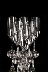 Image showing empty glasses of champagne