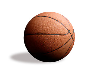 Image showing Orange basket ball, photo on the white background