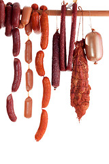 Image showing hanging sausage