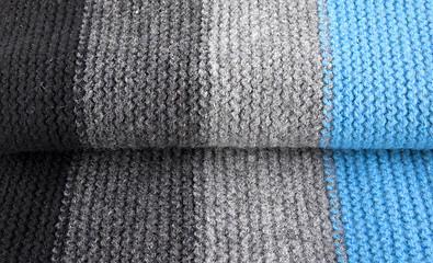 Image showing Striped woolen textile