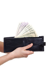 Image showing dollars sticking out of wallet