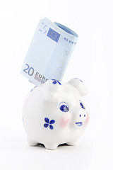 Image showing piggy bank with euro