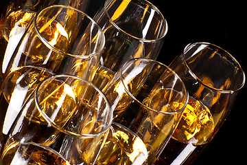 Image showing half empty glasses of champagne