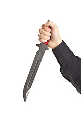 Image showing Man hold knife - aggression