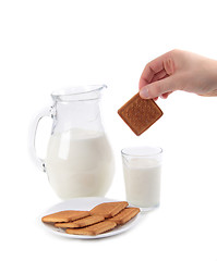 Image showing Milk and Cookies