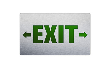 Image showing Square Exit sign isolated on a white