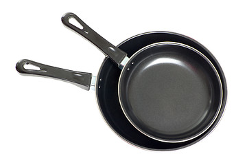 Image showing 2 black pan's isolated on white