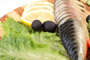 Image showing herring fillets with herbs