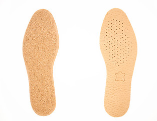 Image showing White shoe insoles on a white