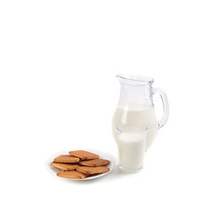 Image showing Milk and Cookies isolated