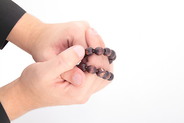 Image showing rosary with hands