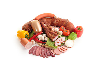 Image showing A composition of meat and vegetables