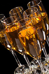 Image showing full glasses of champagne