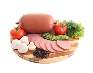 Image showing Sliced sausage