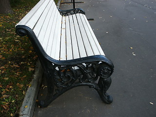 Image showing White bench