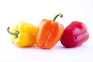 Image showing three bell peppers isolated