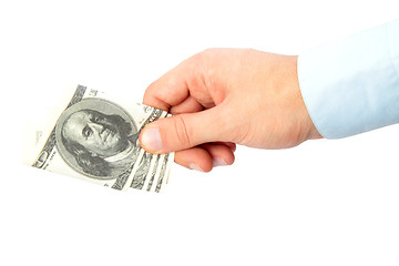 Image showing hand holding dollars