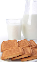 Image showing Milk and Cookies isolated