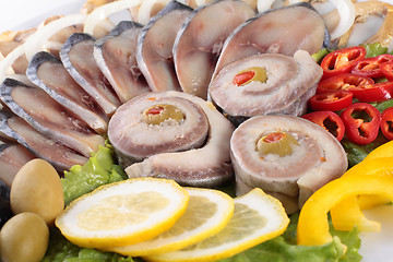 Image showing fresh fish on dish close up