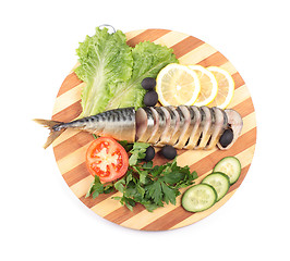 Image showing sliced herring with vegetables