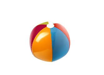 Image showing Beach ball isolated on pure white background