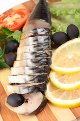 Image showing sliced herring with vegetables