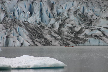 Image showing Canoeing at Mendenhall Glacier