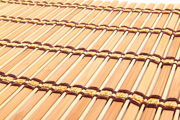 Image showing bedding wooden tea close up