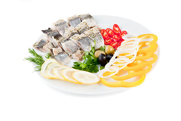 Image showing fish on plate with vegetables