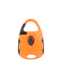 Image showing Orange lock for bag