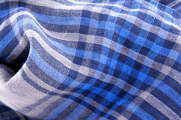 Image showing Blue check textile