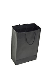 Image showing black empty shopping bag on white