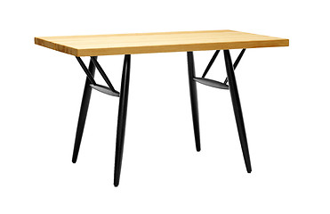 Image showing wooden table isolated on a white background