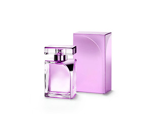 Image showing Perfume bottle on white background