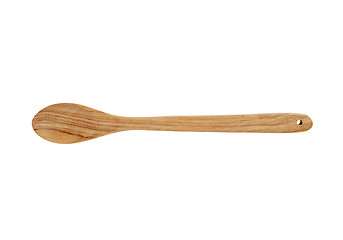 Image showing New wooden spoon isolated on a white