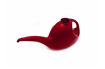 Image showing red watering can isolated on white
