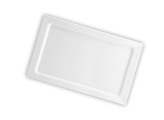 Image showing square plate isolated