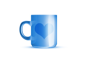 Image showing blue mug with Heart sign