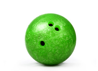 Image showing green bowling ball